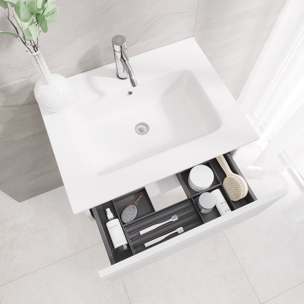 BADEROMSMØBEL CAMARGUE IQ+ FRONT HVIT MATT 60CM