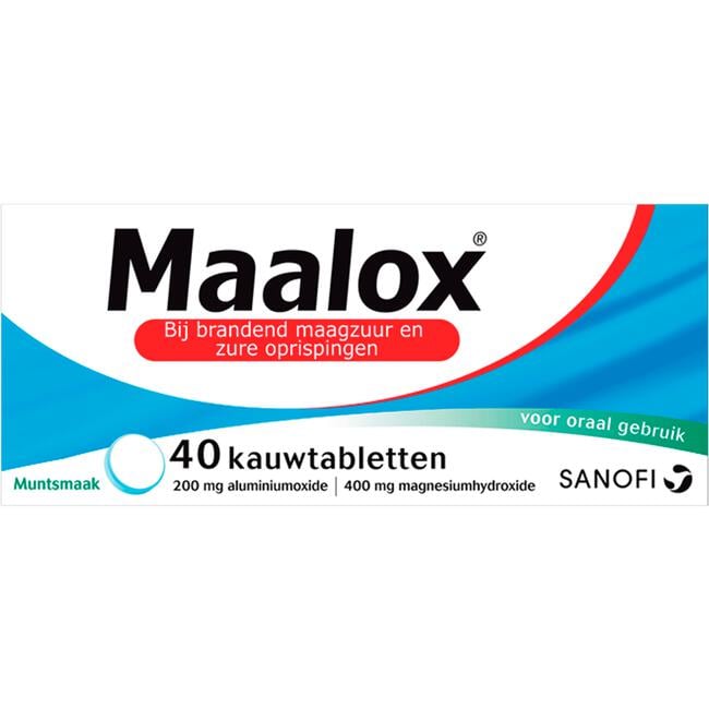 Maalox Kauwtabletten Muntsmaak Bij Brandend Maagzuur 40 Kauwtabletten