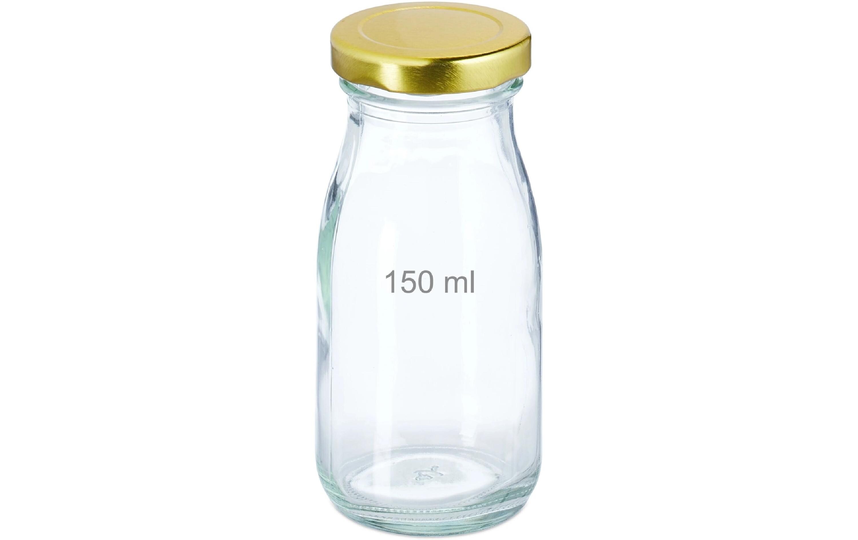 Einmachflasche 150 ml, 24 StückTransparente Smoothieflaschen mit luftdichtem Schraubdeckel