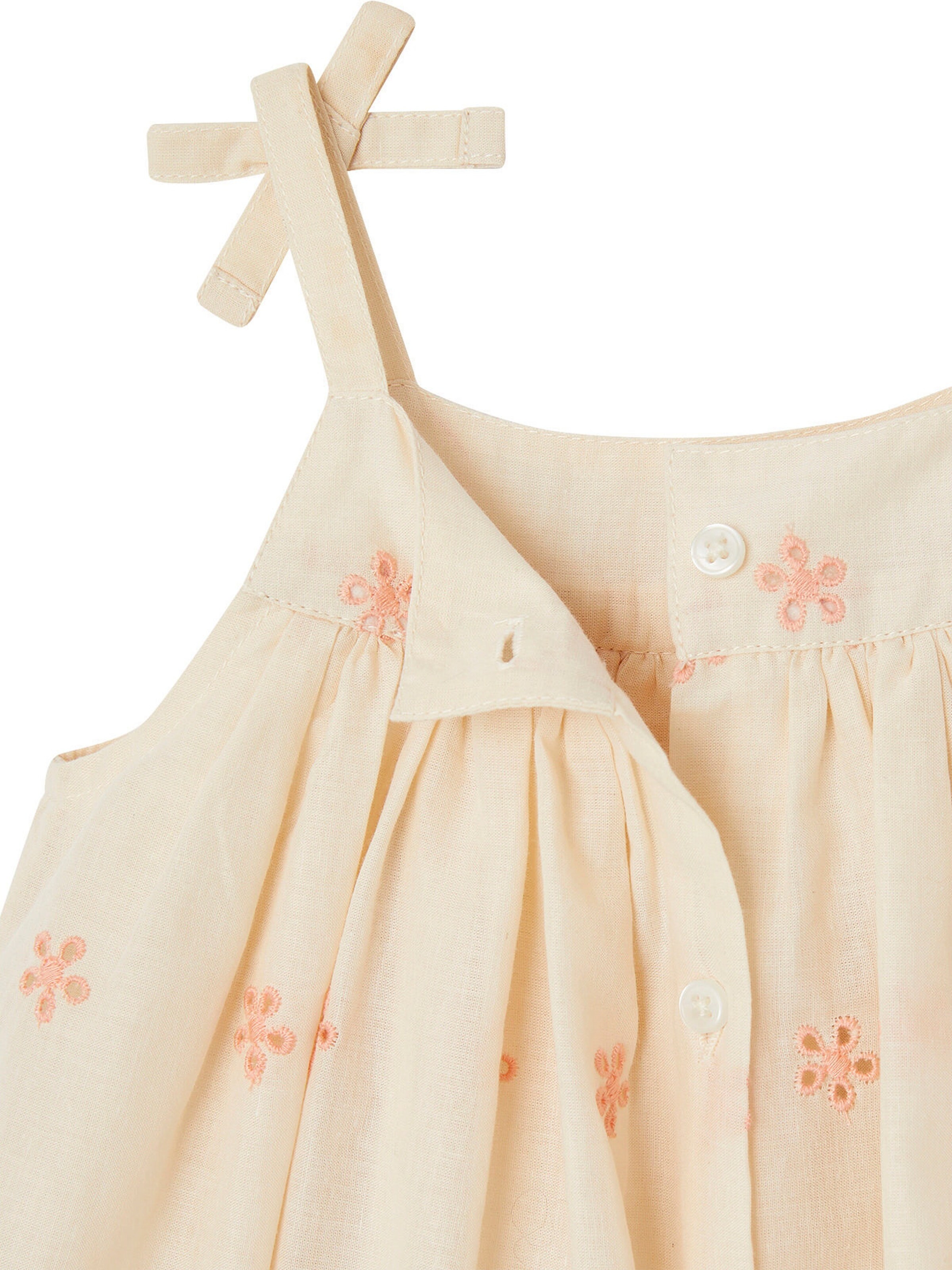 Vertbaudet Mädchen Baby-Set: Kleid & Haarband wollweiß