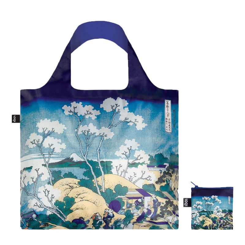 Sac shopping pliable avec pochette zip 50cm Katsushika Hokusai Fuji from Gotenyama Bag