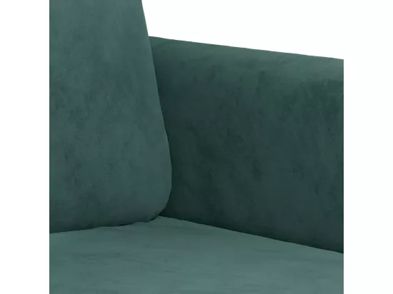 Canapé à 2 places Vert foncé 120 cm Velours