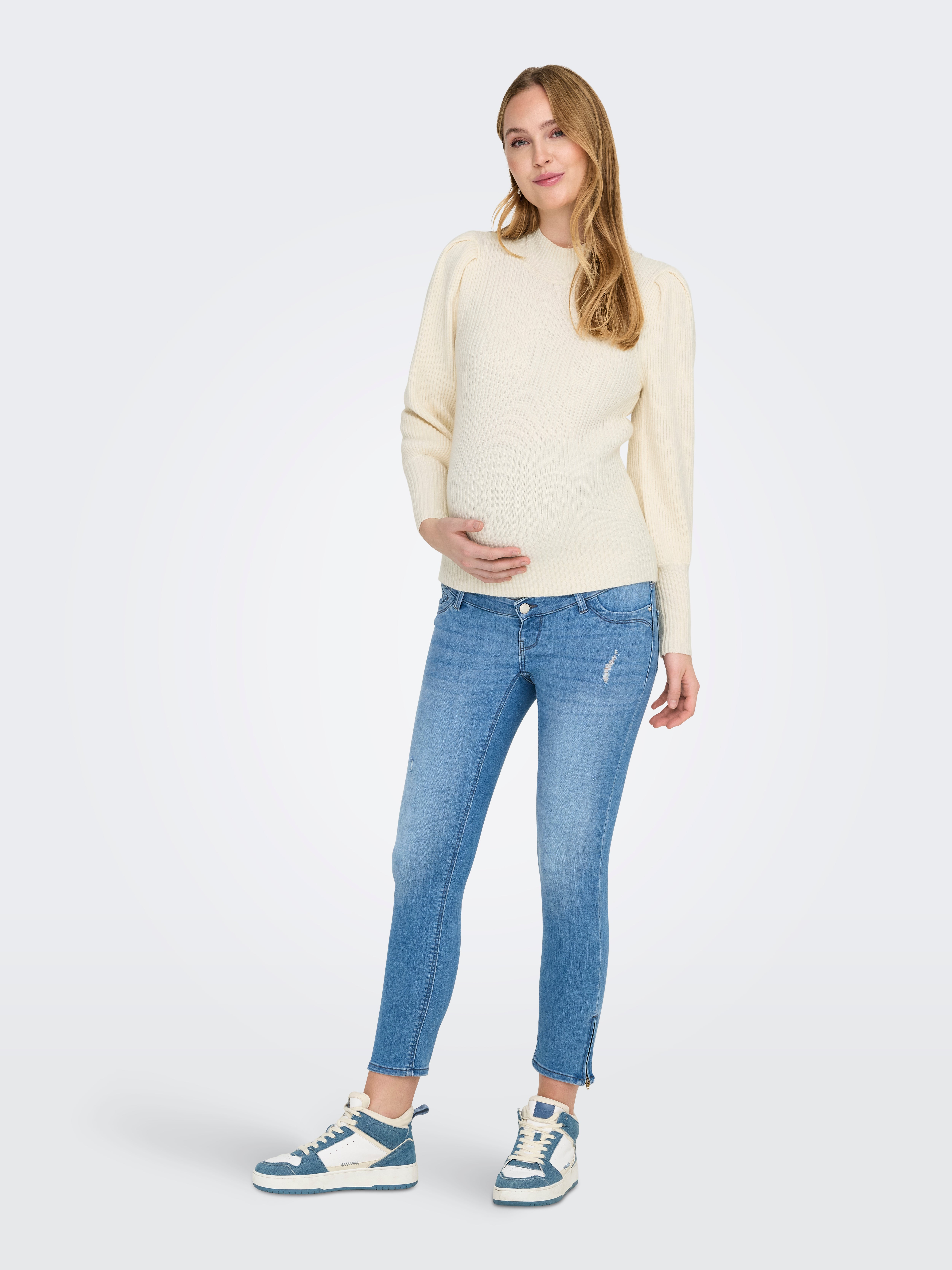 OLMKATIA Strickpullover Whitecap Gray