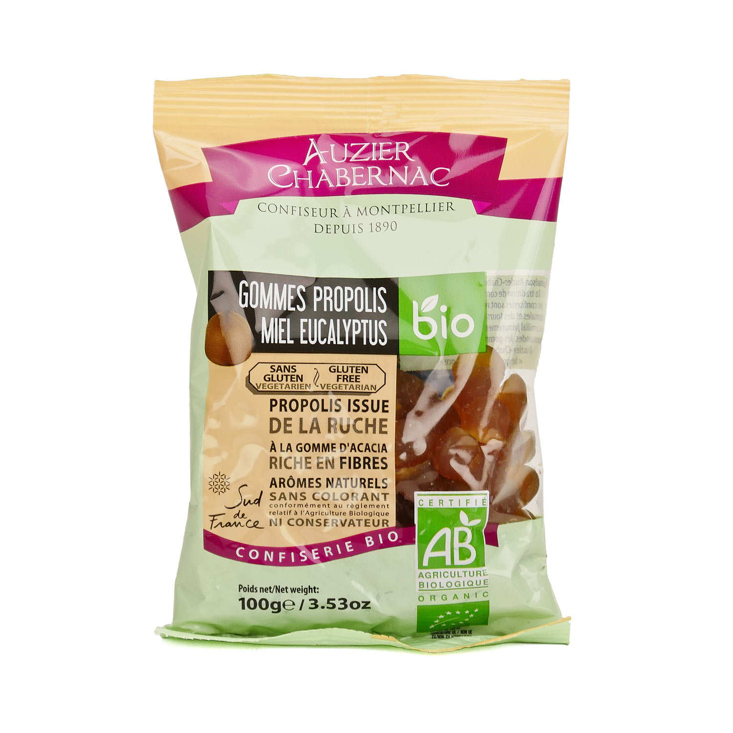 Gomme propolis miel eucalyptus bio