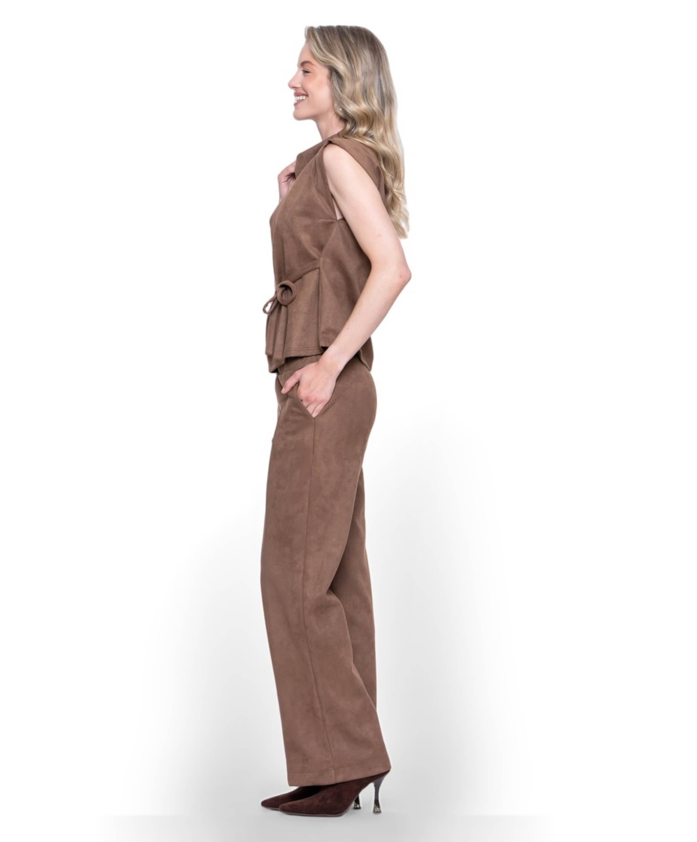 Geisha pants dames broek bruin