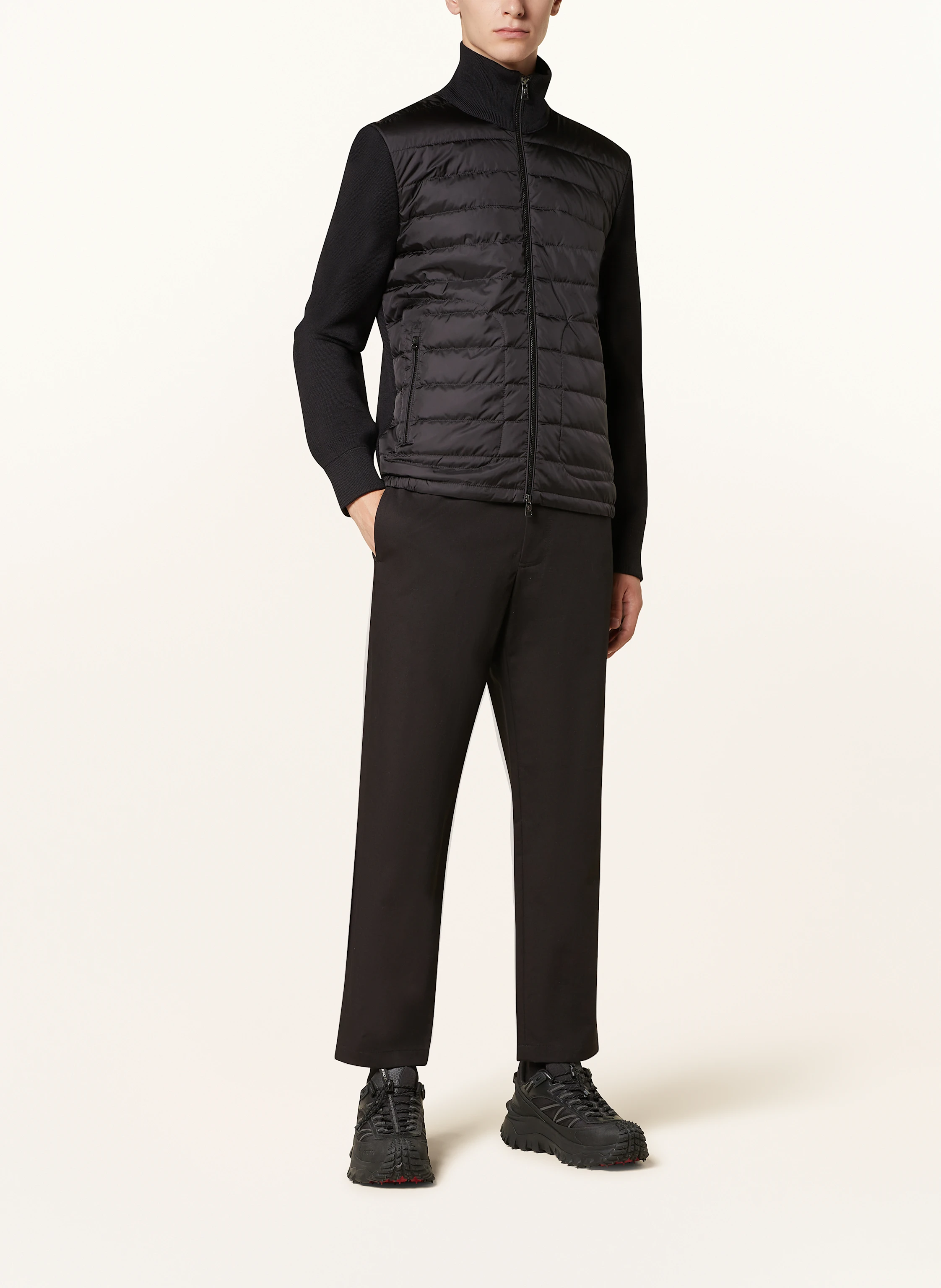 MONCLER Daunenjacke im Materialmix
