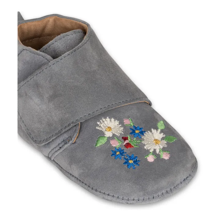 Konges Sløjd Chaussons Suède Brodés Mamour | Gris