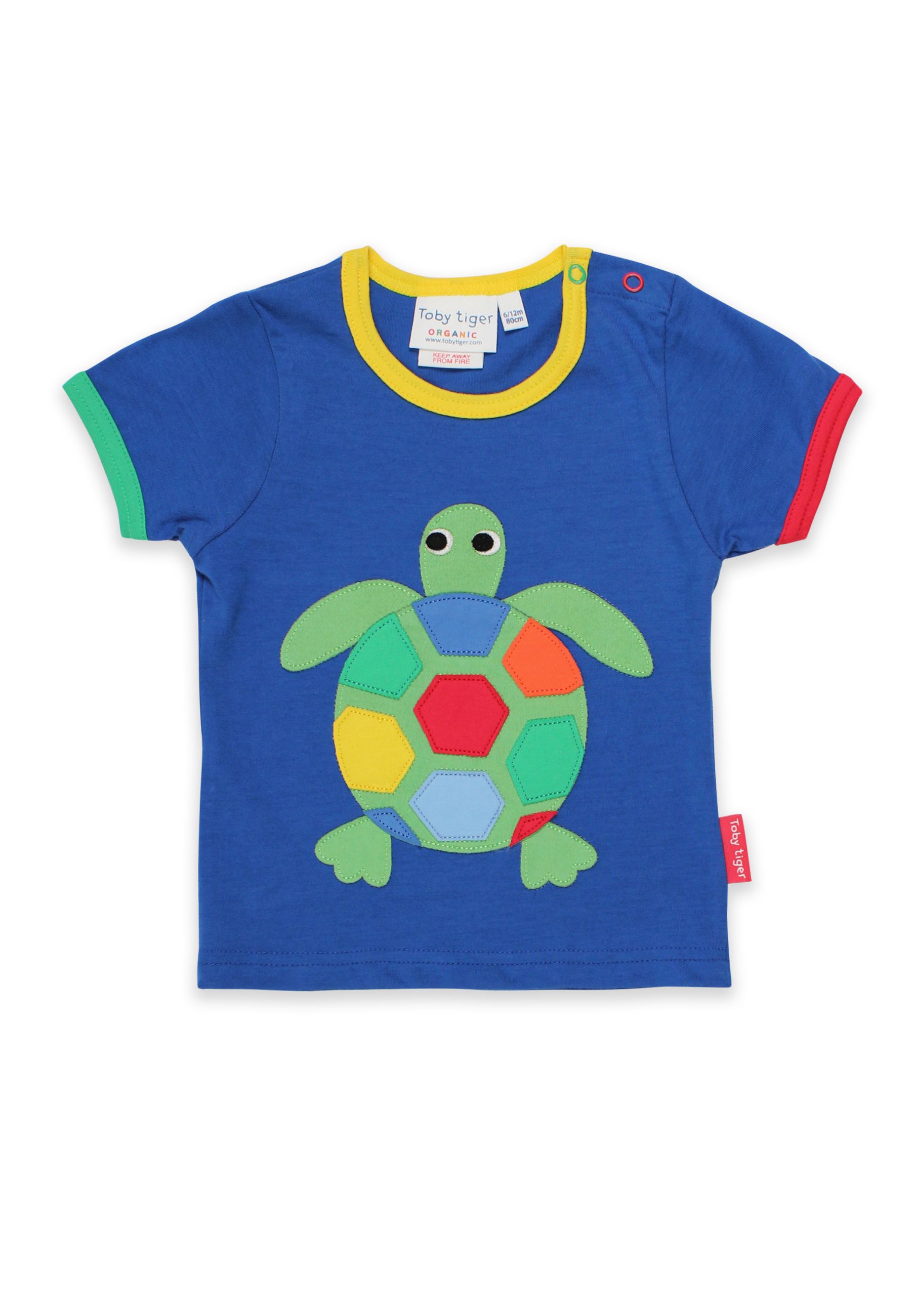 Toby Tiger T-Shirt, Schildkröte-Applikation