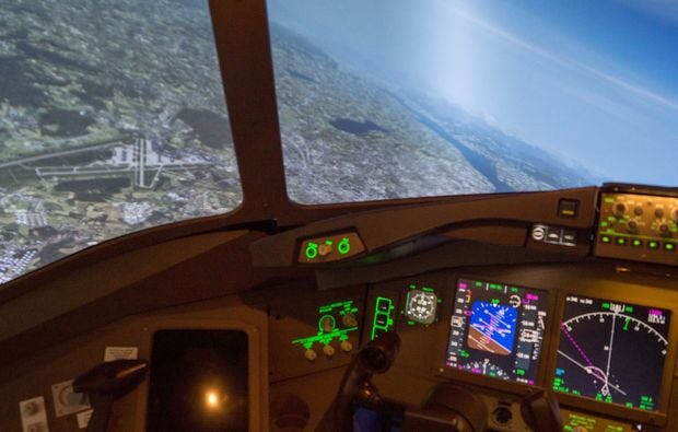 Flugsimulator Boeing 777 in Zürich als Geschenk