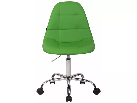 Chaise de bureau - Similicuir & Métal chromé - Vert - Reims