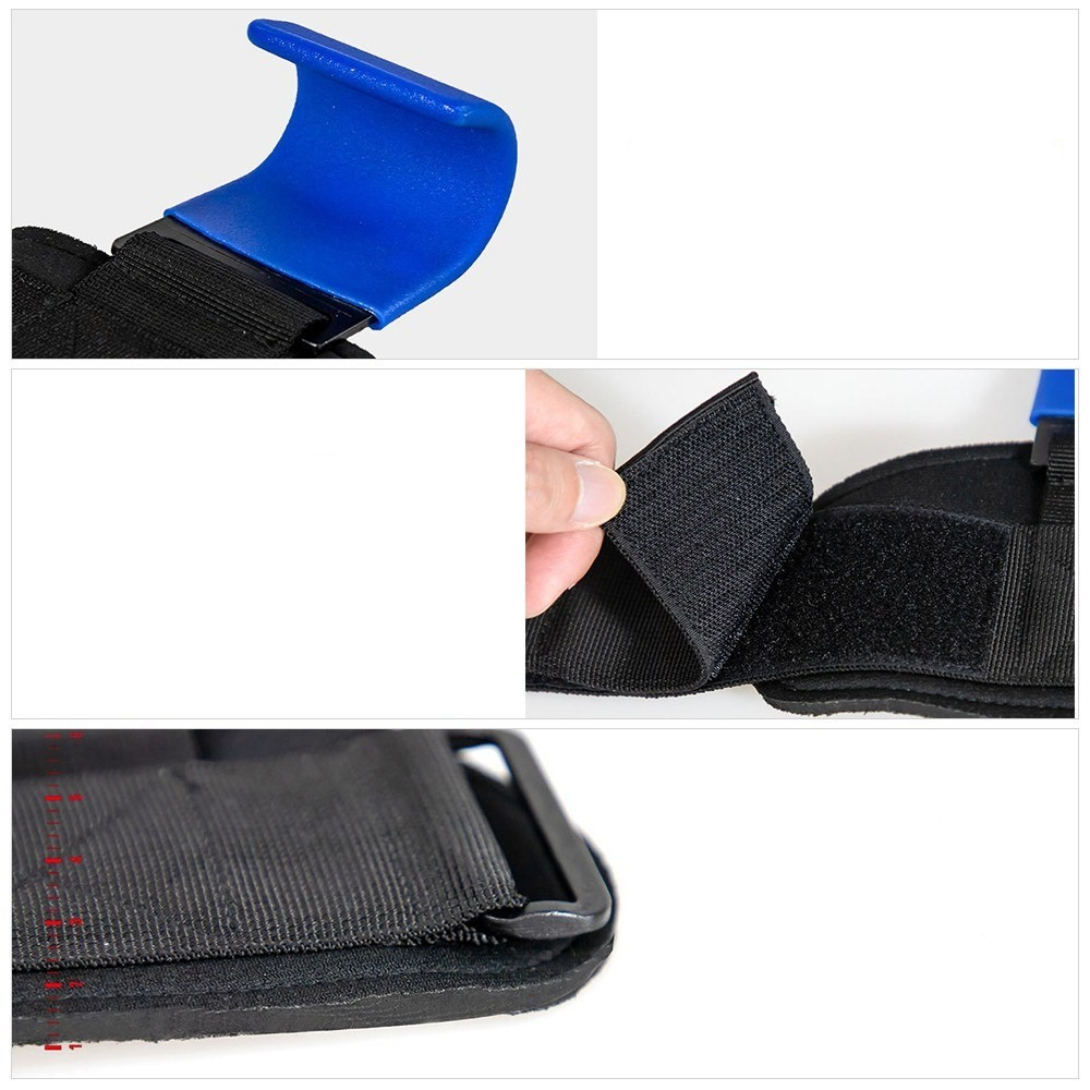 (1 Paar) Zughilfe Bandage mit Haken für Krafttraining / Kreuzheben / Bodybuilding / Fitness - Schwarz
