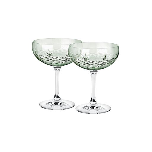 Frederik Bagger Crispy Gatsby 2-pak Champagneglas, Emerald, 30 cl
