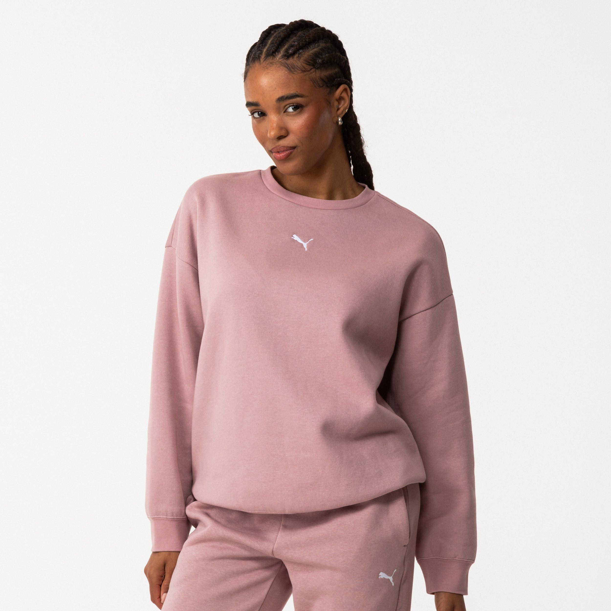 Puma Ess Oversized Crew Fl Sweatshirt Womens