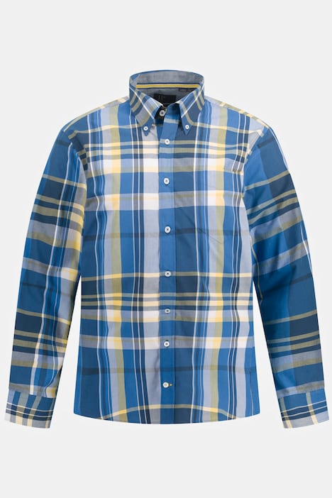 Karohemd, Langarm, Buttondown-Kragen, Modern Fit, bis 8XL