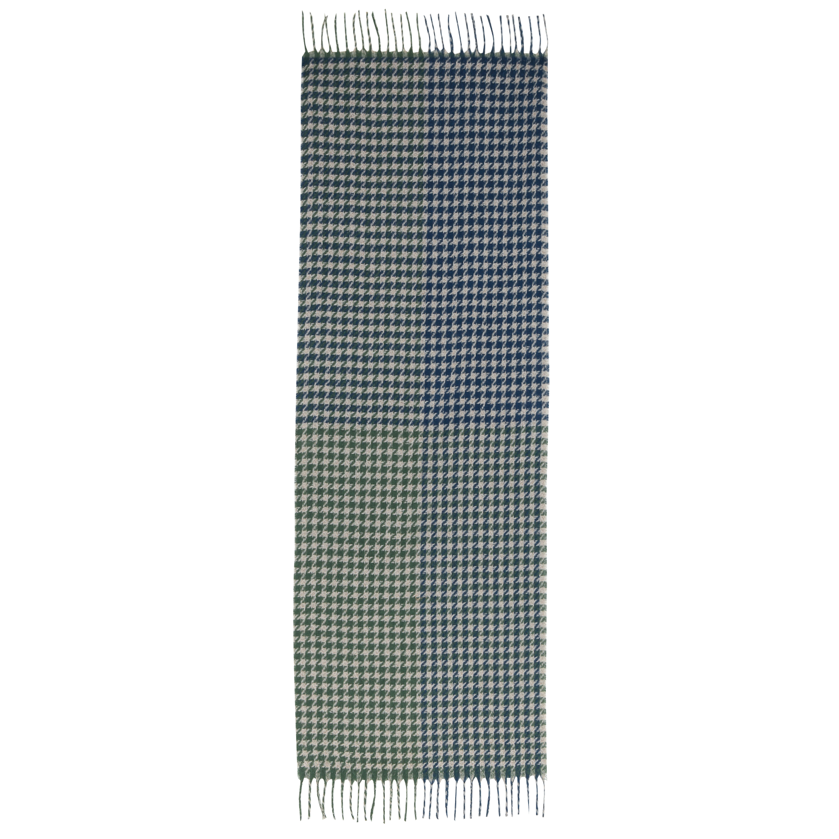 Echarpe en jacquard pied de poule| Bleu