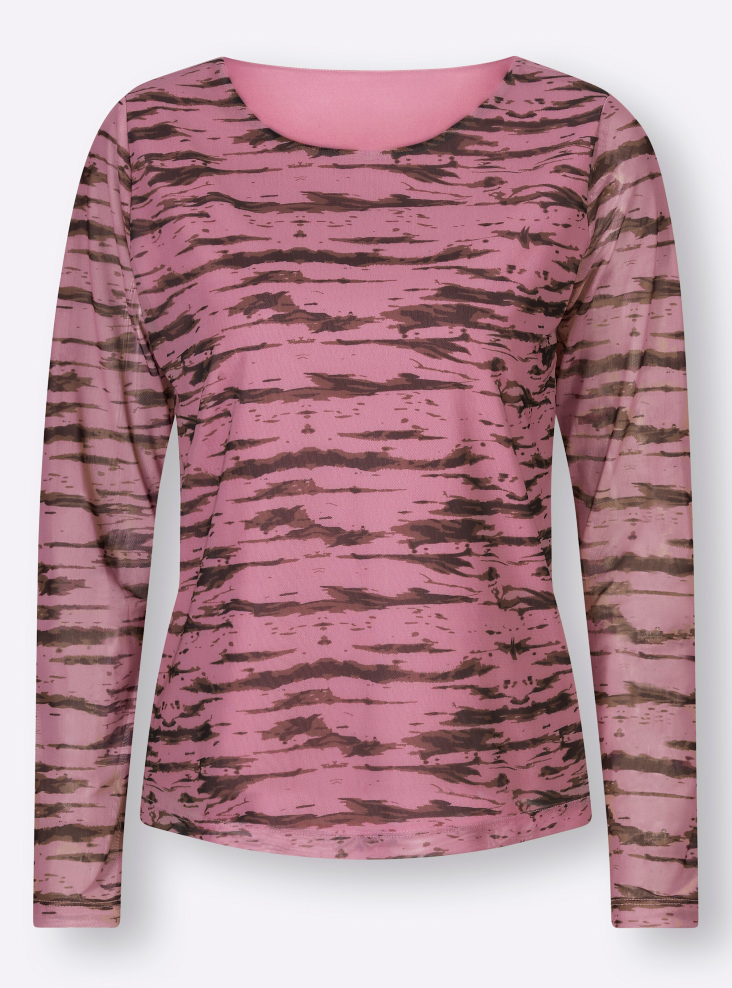 Shirt in hortensie-braun-bedruckt
