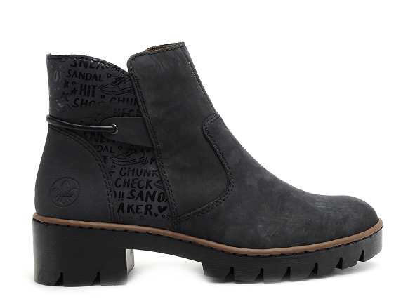 Rieker boots bottine talons femme x5755 bleu