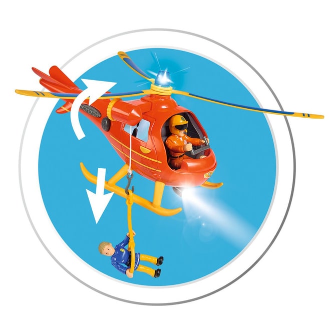 Feuerwehrmann Sam - Hubschrauber Wallaby mit Figur