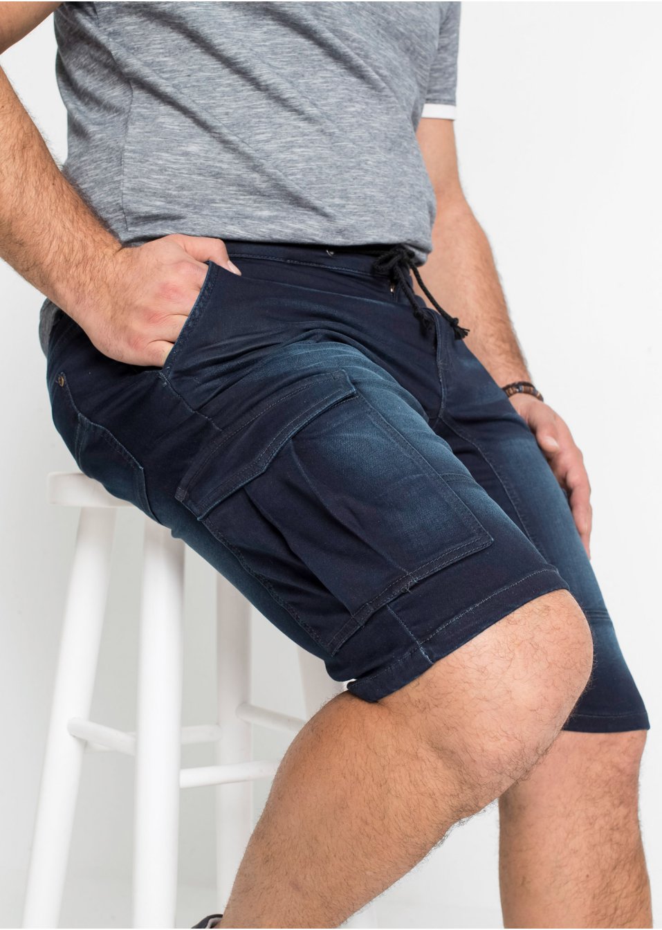 Bermuda en jean extensible Regular Fit