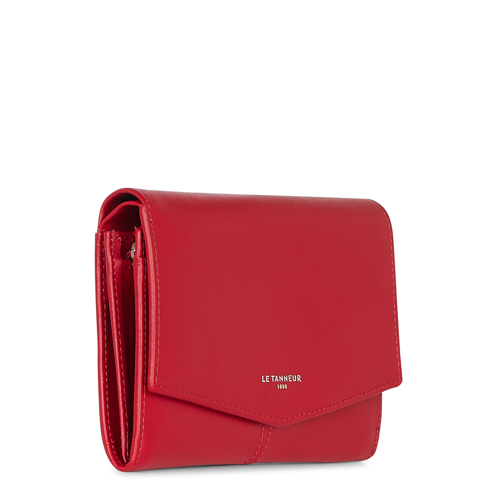 CHARLOTTE - Porte-monnaie en cuir| Rouge