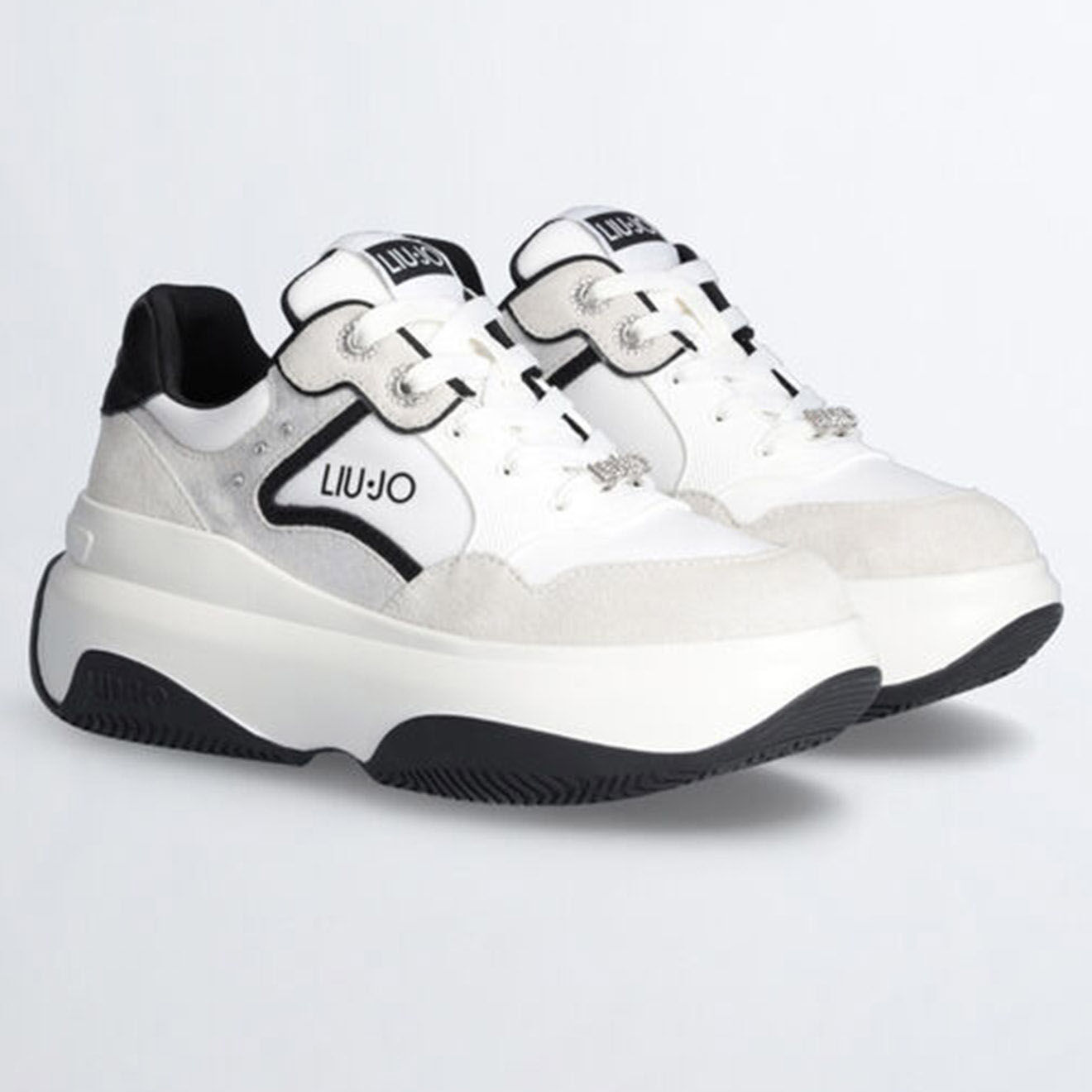 Liu-Jo Sneakers Jane blanc/noir/argenté