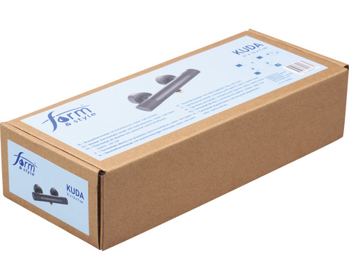 form&style douchekraan met thermostaat KUDA mat zwart