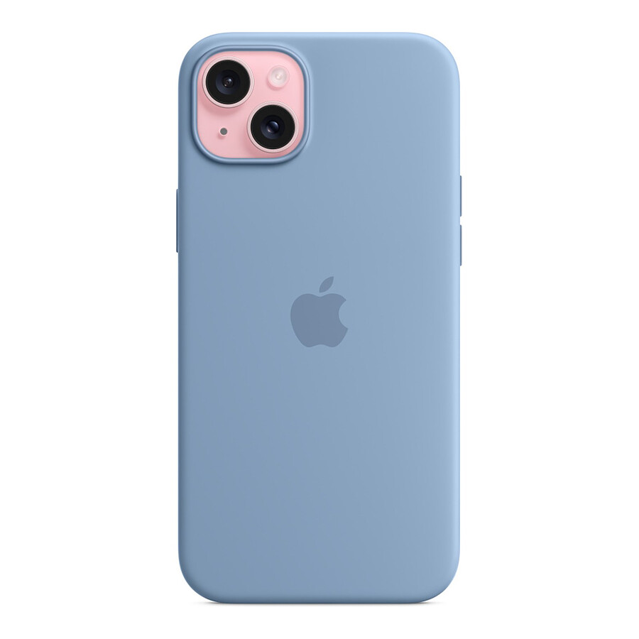 Apple Coque en silicone avec MagSafe pour iPhone 15 Plus - Bleu d'hiver