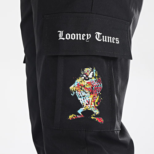 Pantalon Cargo Taz Graffiti Noir