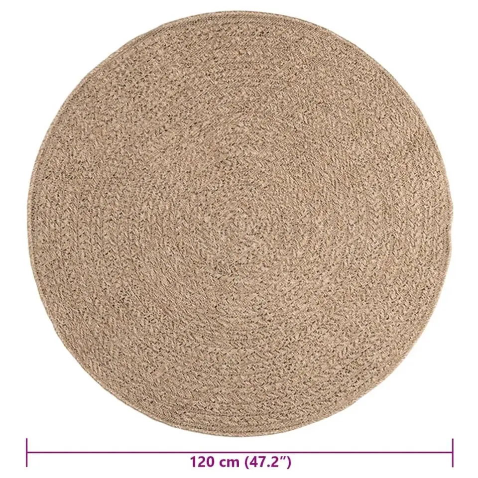 vidaXL - Vloerkleed - Bruin - Polypropyleen - Ø 120 cm
