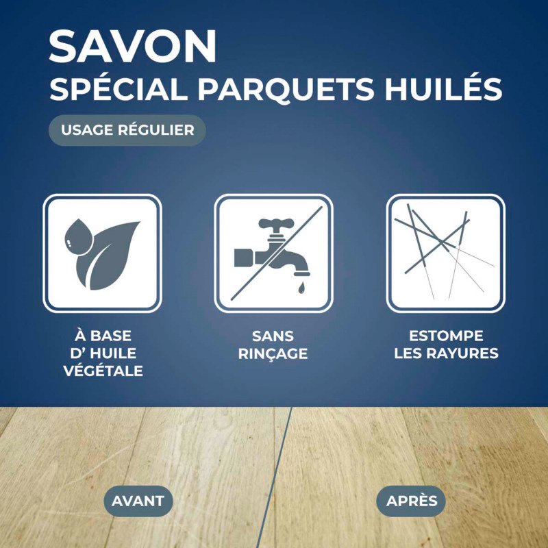 Savon d'entretien parquet huilé - 1 L