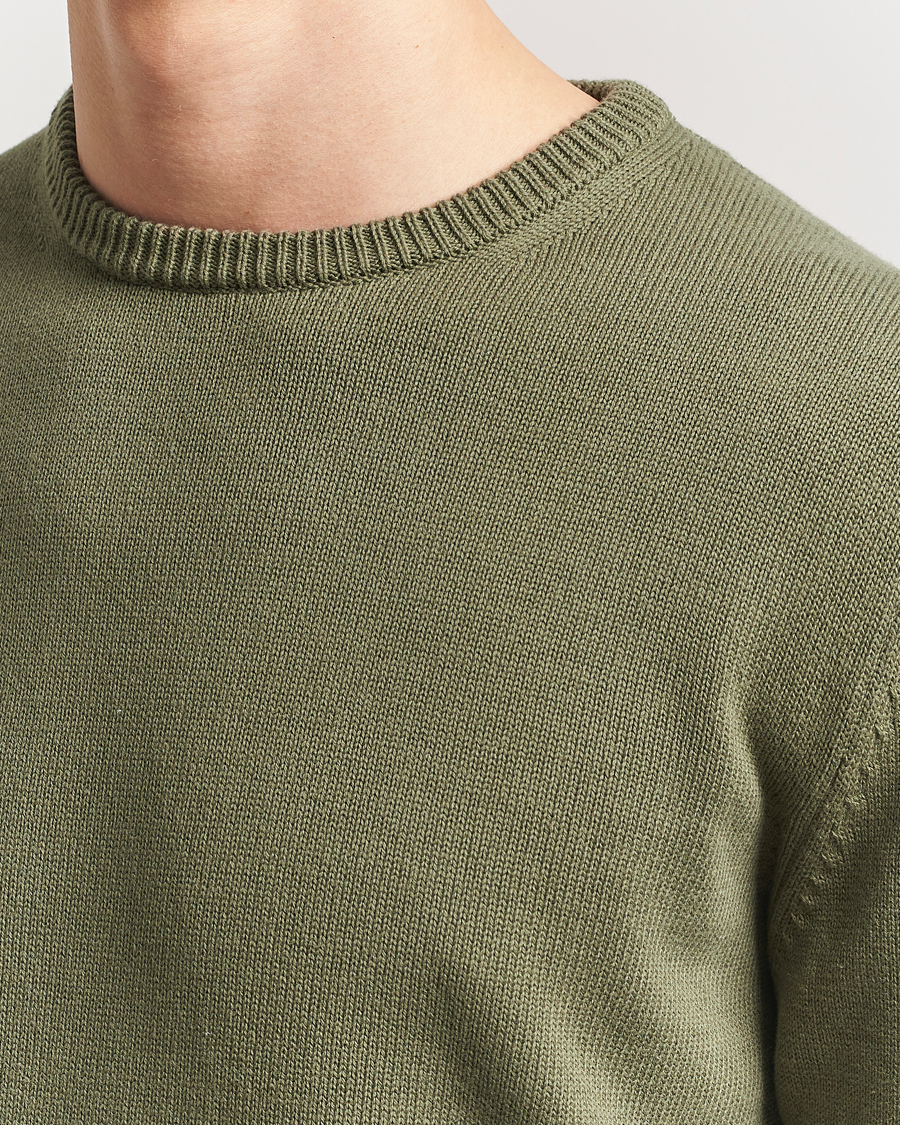 Stenströms Organic Cotton Knitted Sweater Olive
