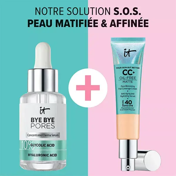 Sérum Facial Bye Bye Pores da IT Cosmetics: Minimiza os Poros Visíveis com Ácido Glicólico - 30ml