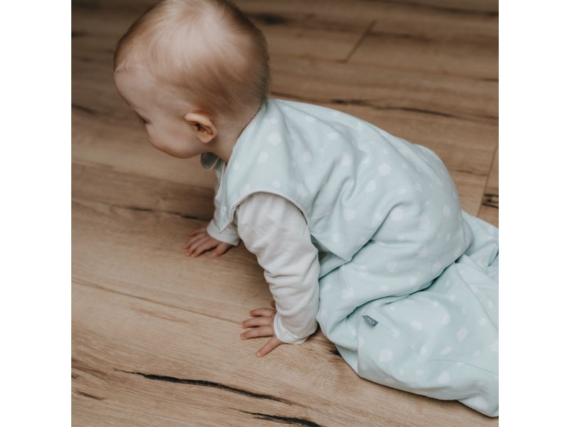 emma & noah Baby-Sommerschlafsack Punkte Mint 70 cm Sommerschlafsack für Babys