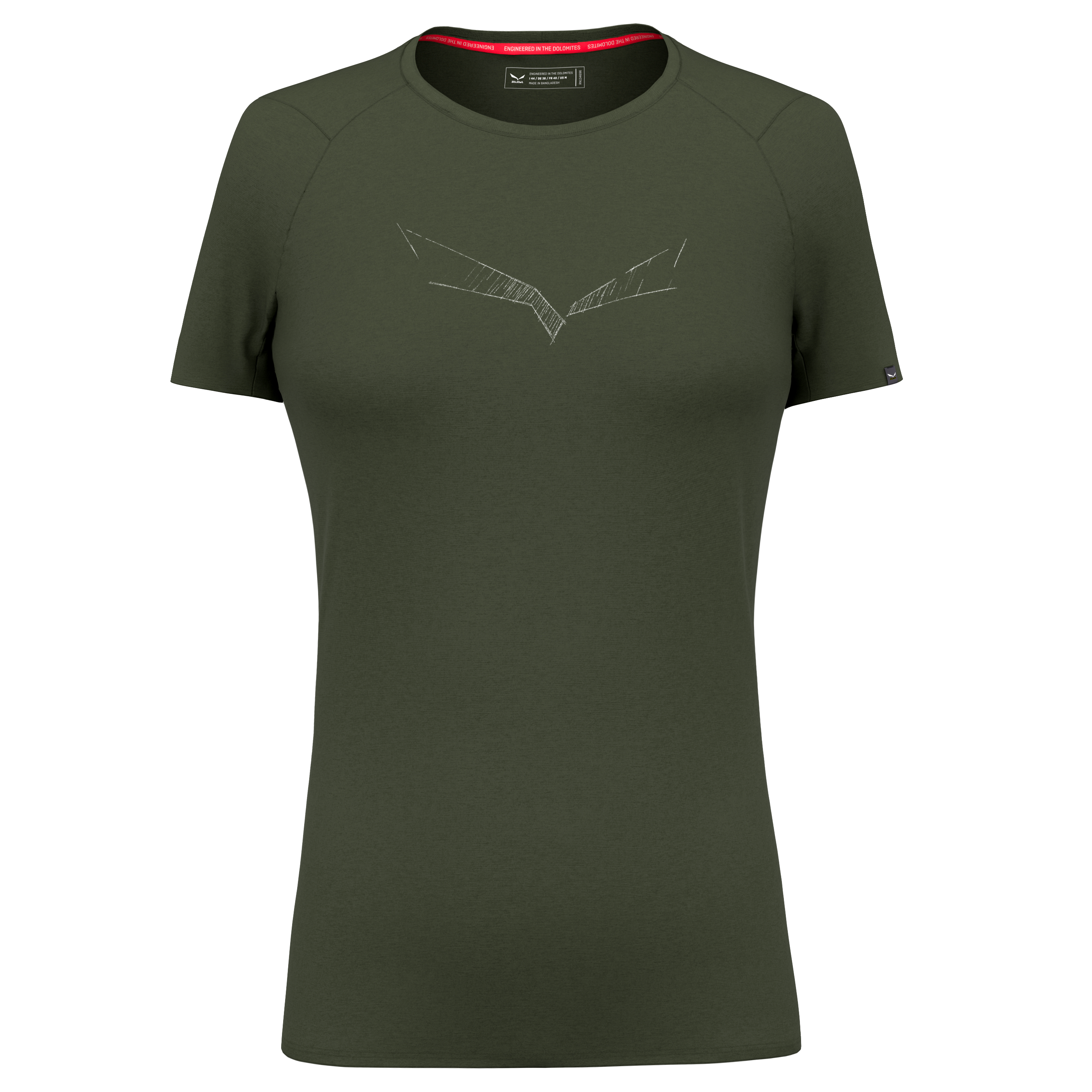 Pure Eagle Sketch Merino T-Shirt Damen