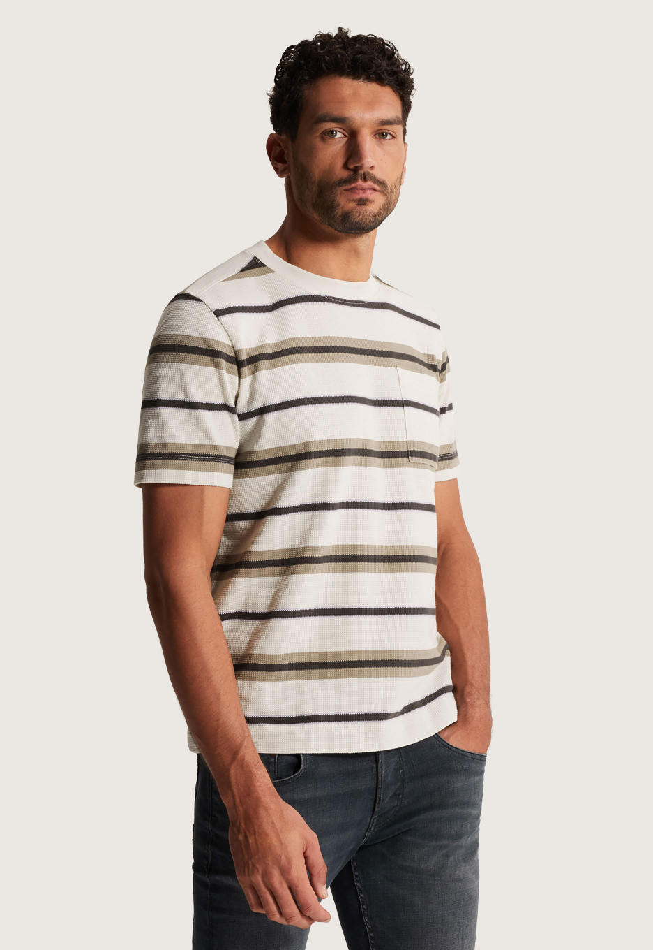 Cast Iron Stripe Waffle T-shirt