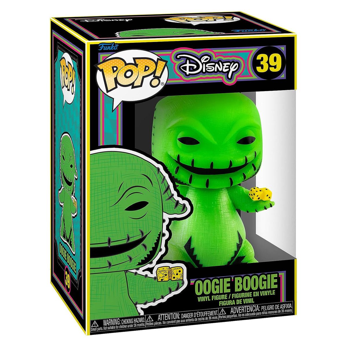 DIV FK63962 - Funko POP! - Disney - The Nightmare Before Christmas - Vinyl-Figur, Oogie Boogie, Nr. 39, ca. 9 cm