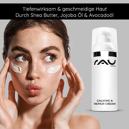 RAU Cosmetics Calming & Repair Creme mit Panthenol, beruhigt irritierte und gereizte Haut