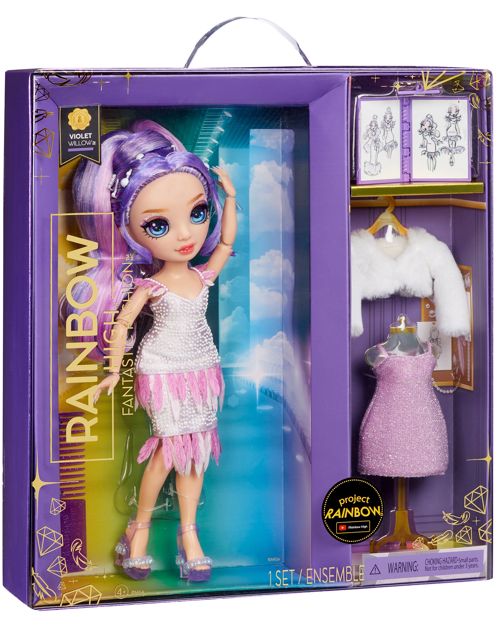 Fashionpuppe RAINBOW HIGH - VIOLET in lila