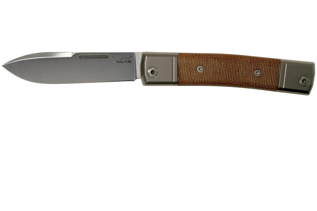 LionSteel BestMan BM2 CVN Natural Canvas Micarta slipjoint zakmes