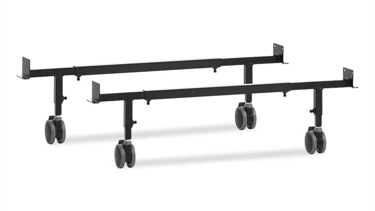 Potenset met wiel en rem t.b.v. een bed zwart