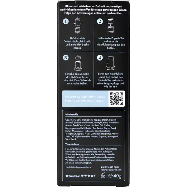 Deo Starterpaket: Behälter Black + Ocean Mist Refill Deo