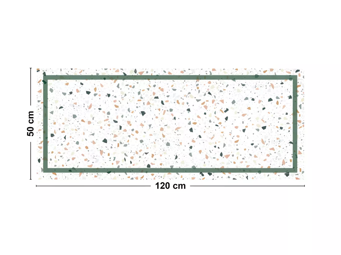 Tapis Vinyle Médium l 50xL120cm - Terrazzo Dolce - Vinyle