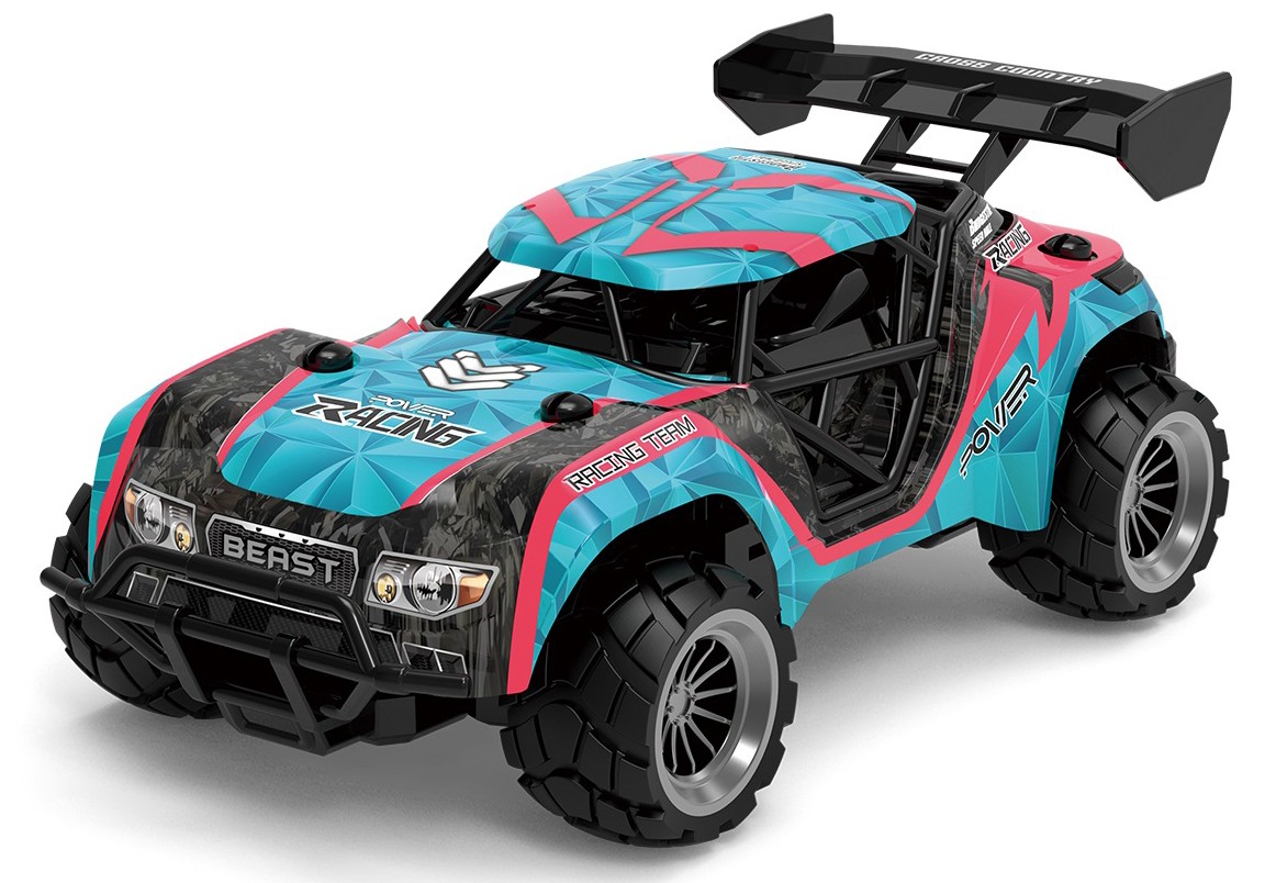 TEC-TOY - Fjernstyret bil 1:20 2,4GHz 3,7V Li-ion - Blå/pink