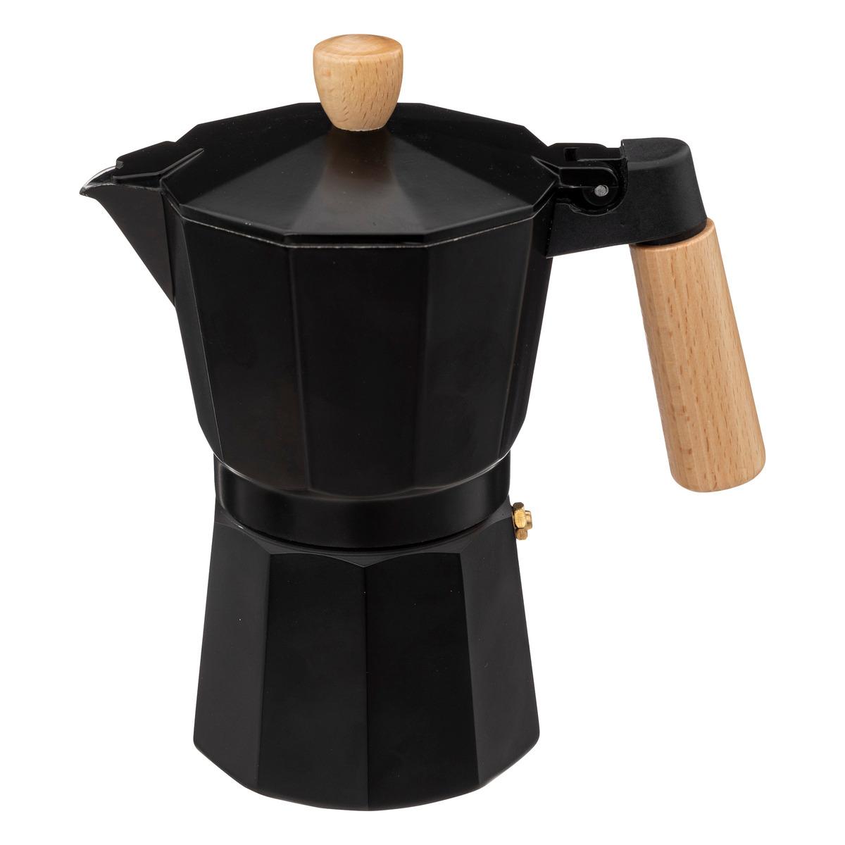 CAFETIERE ITALIENNE NOIR BOIS 6 TASSES