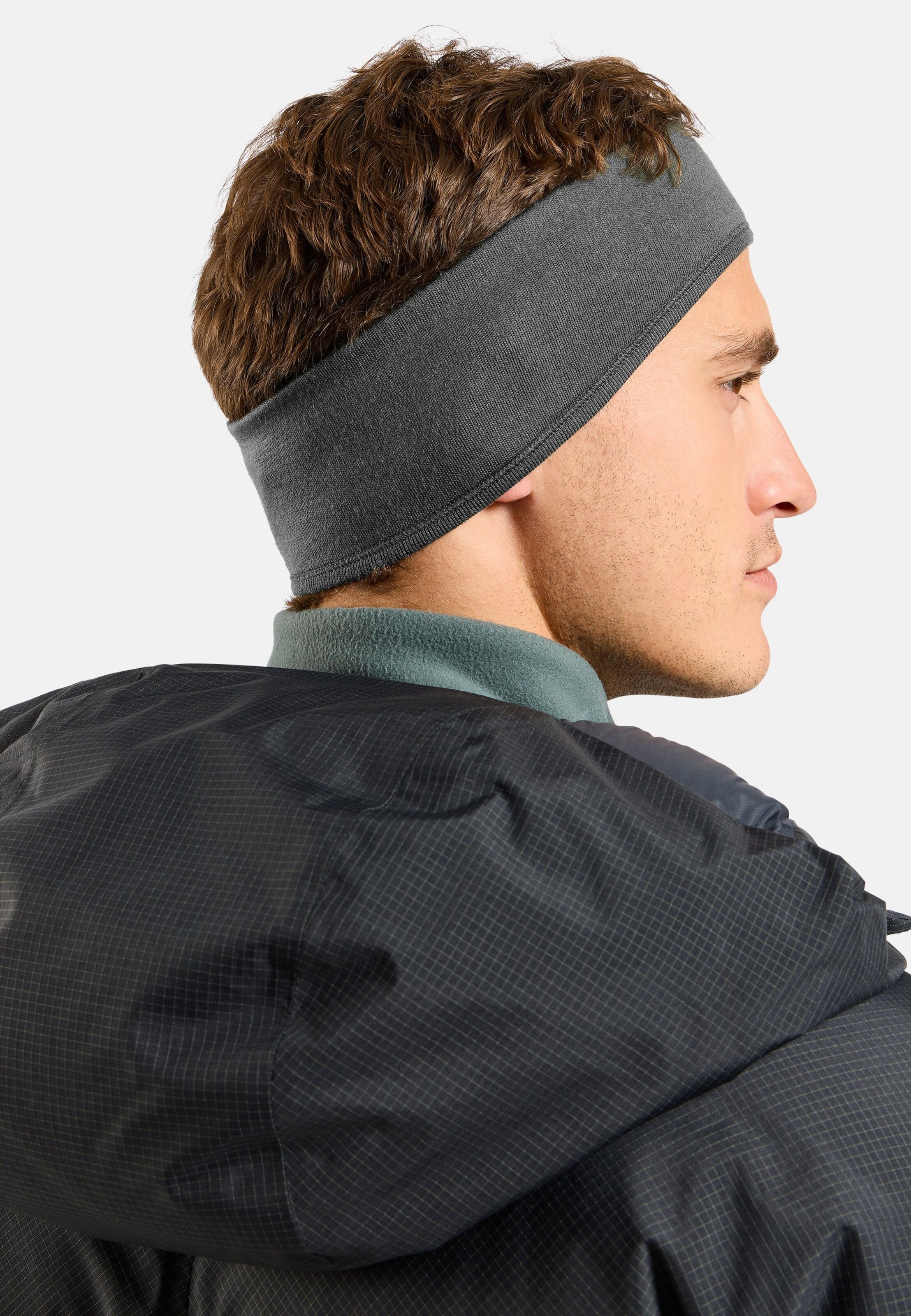 Merino Warm Stirnband in odlo steel grey melange