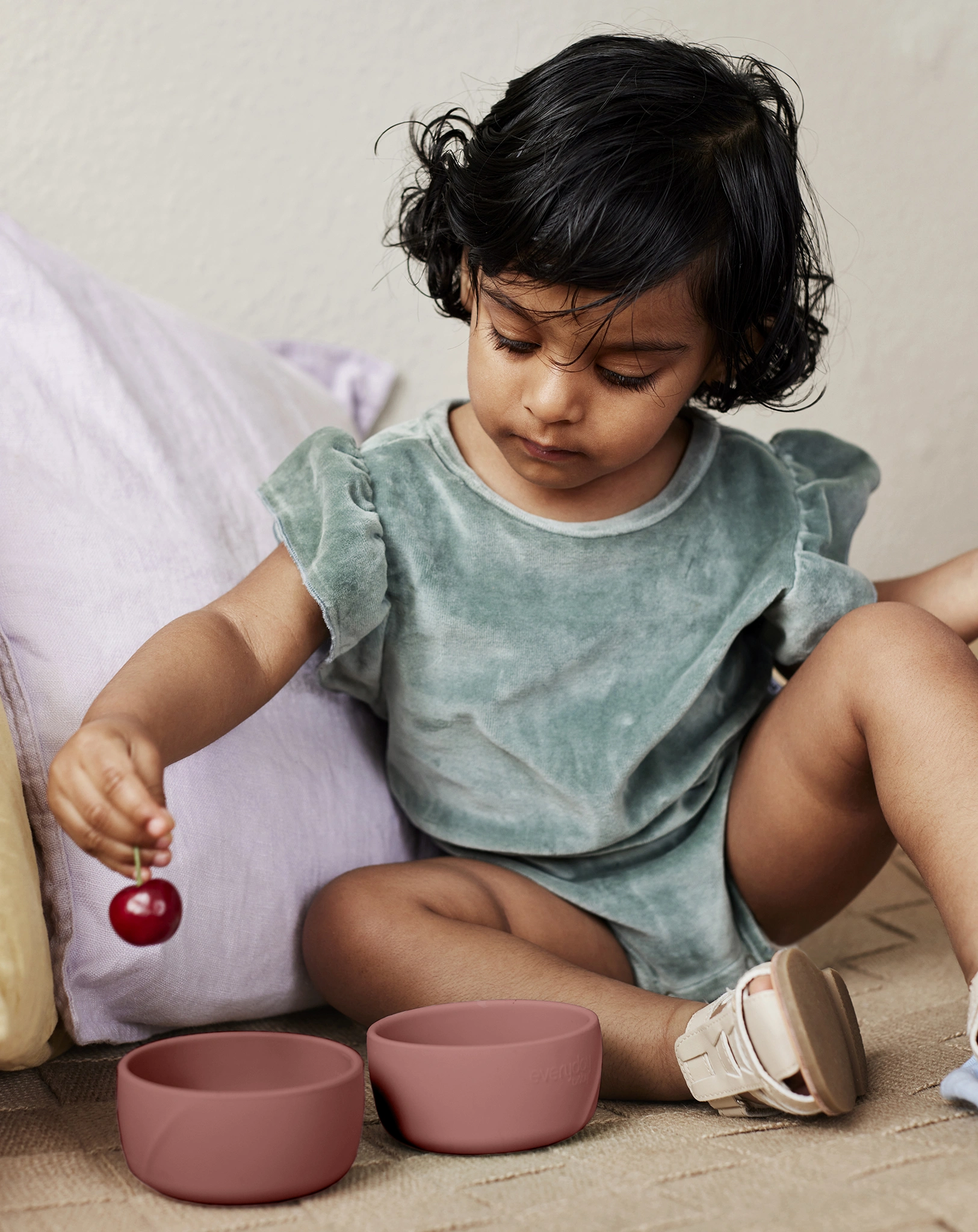 Silikon-Schälchen EVERYDAY BABY - EAT & LEARN 2er Set in rot