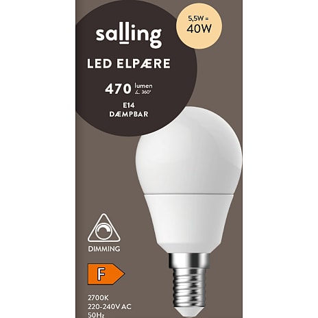 Salling LED kronepære 5,5W - dæmpbar