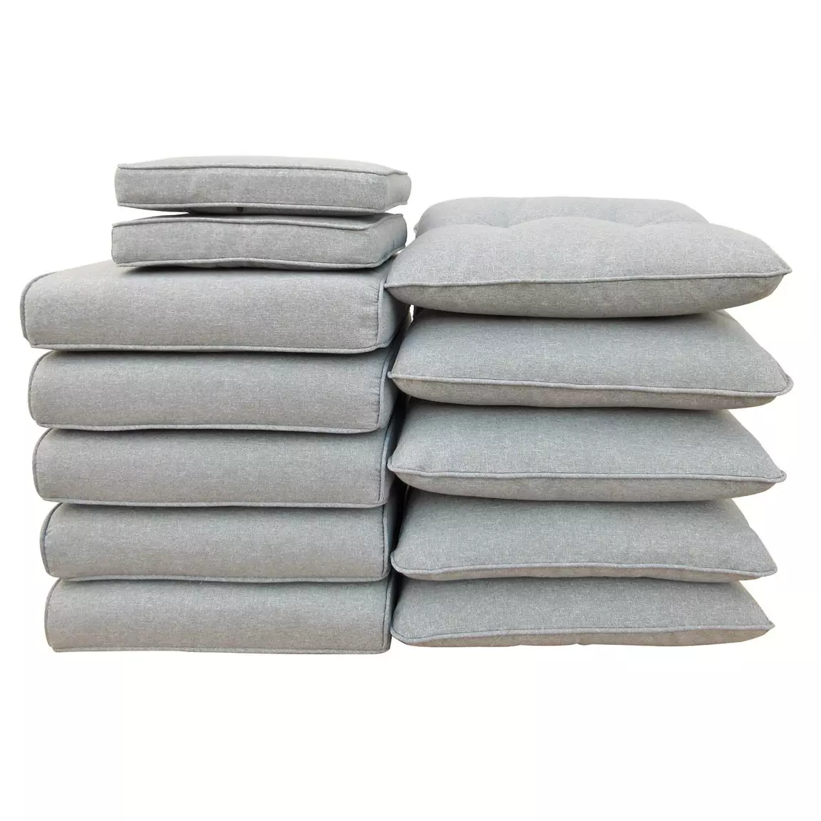 Coussins de remplacement pour salon de jardin Tivoli - Gris foncé