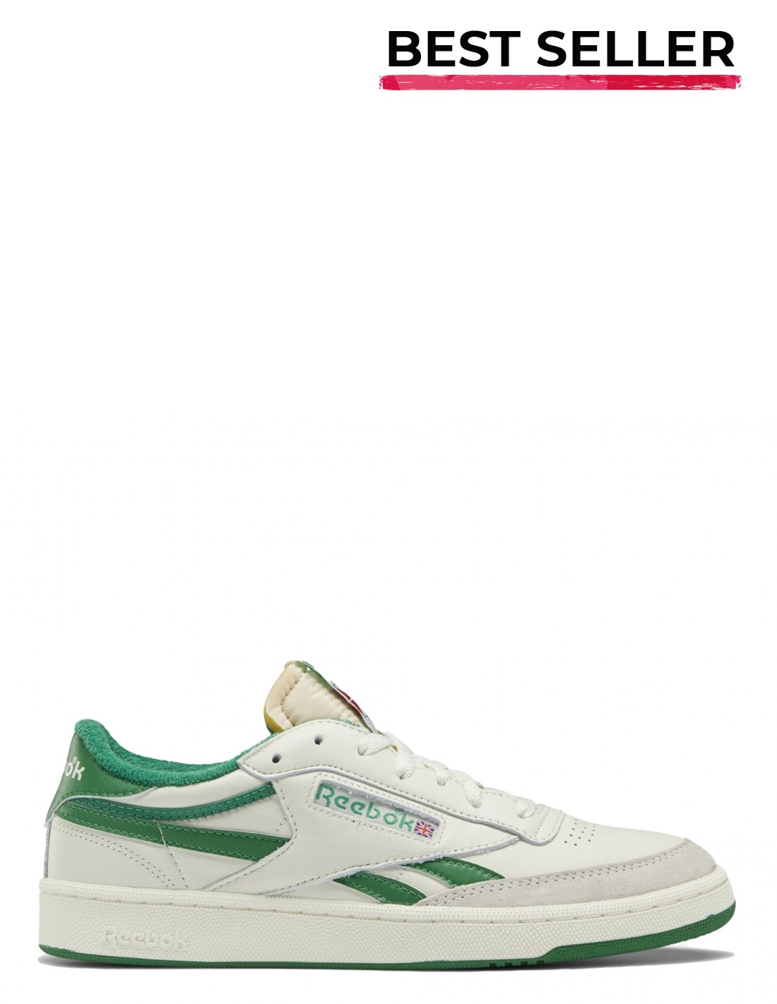 reebok sneakers homme club c revenge vintage cuir blanc/vert