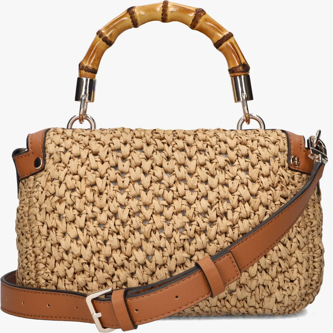 GUESS cognac guess handtas siria top handle flap